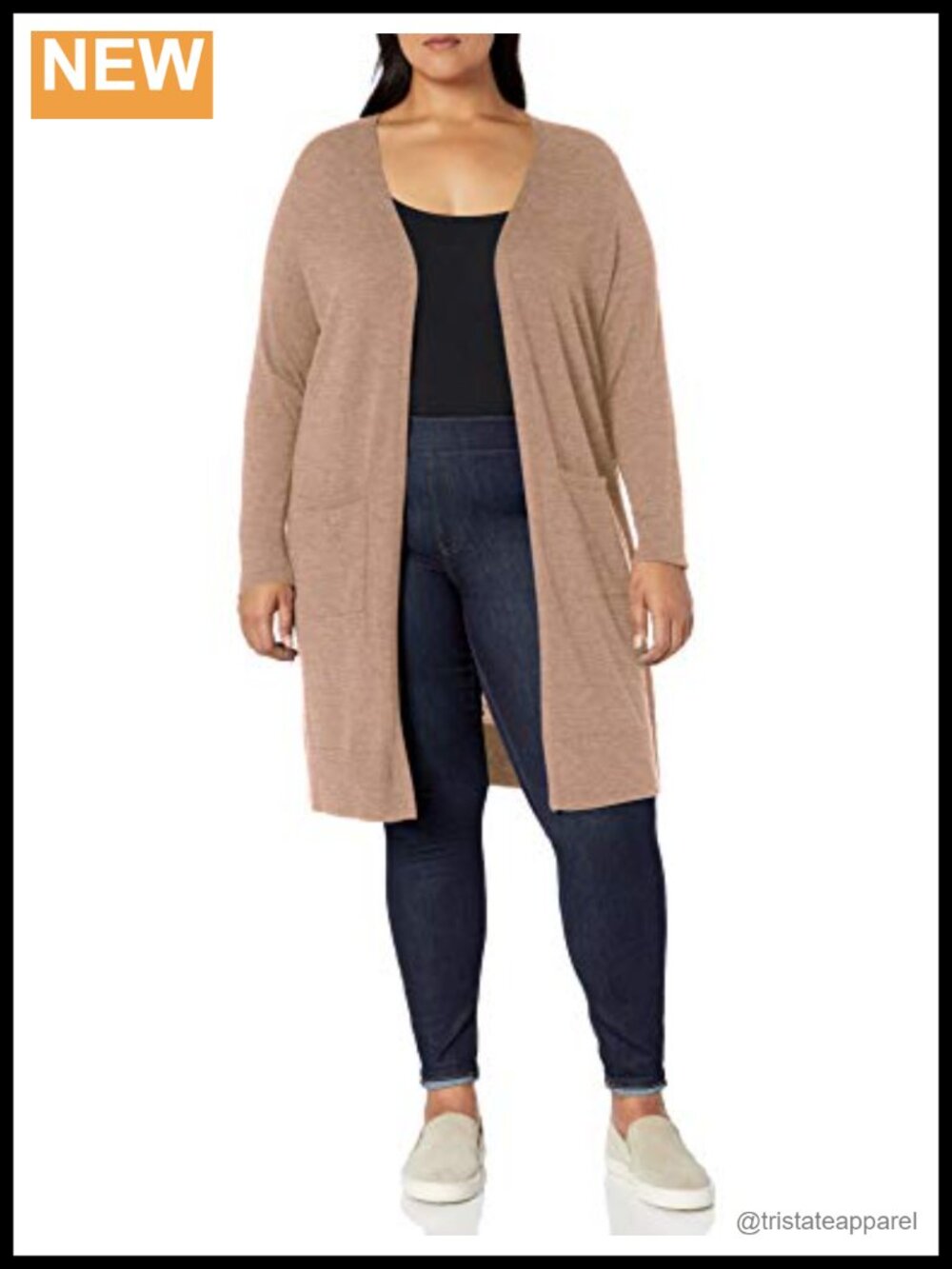Lightweight Open Front Long Sleeve Cardigan Sweater Ribbed Knit